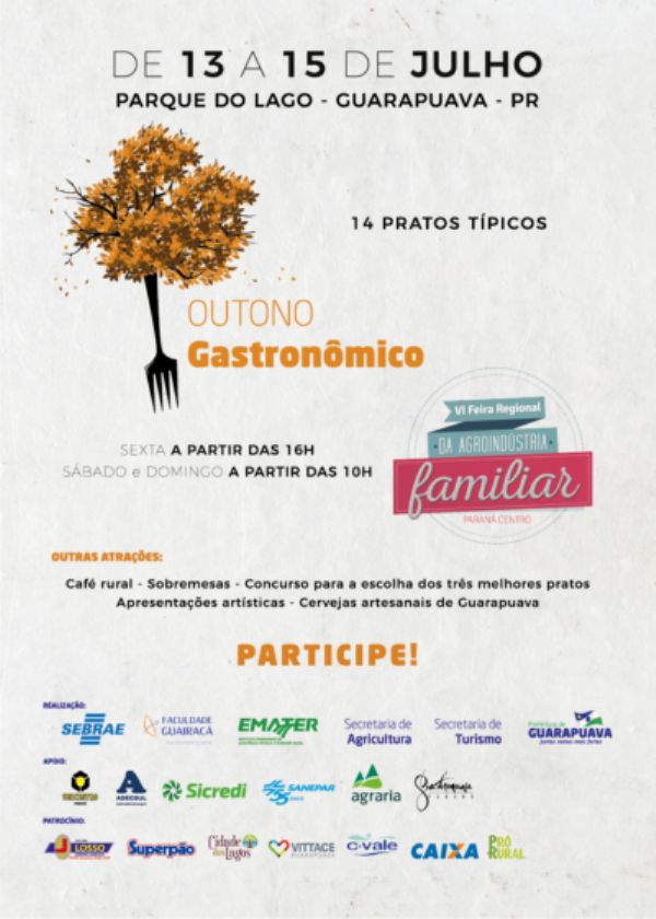 1ª edi&ccedil;&atilde;o do Outono Gastronômico come&ccedil;a nesta sexta-feira (13)