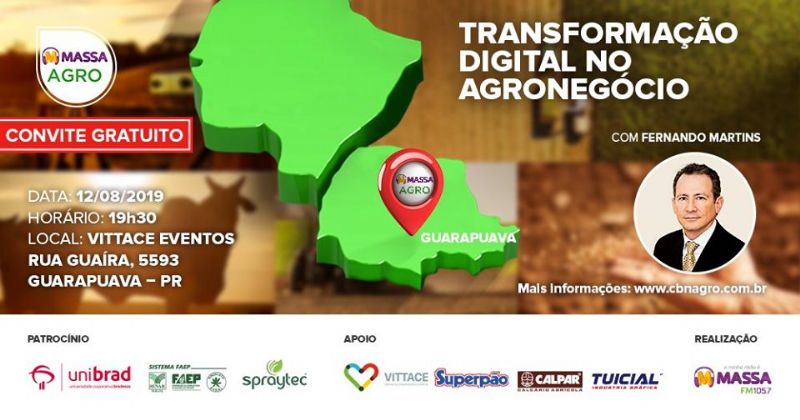 Sindicato Rural de Guarapuava apoia palestra Transformação Digital no Agronegócio