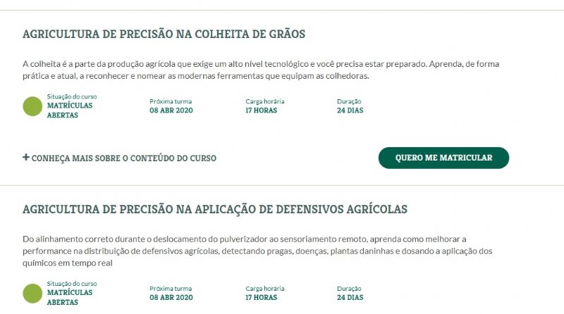 Senar disponibiliza 70 cursos gratuitos de forma EAD