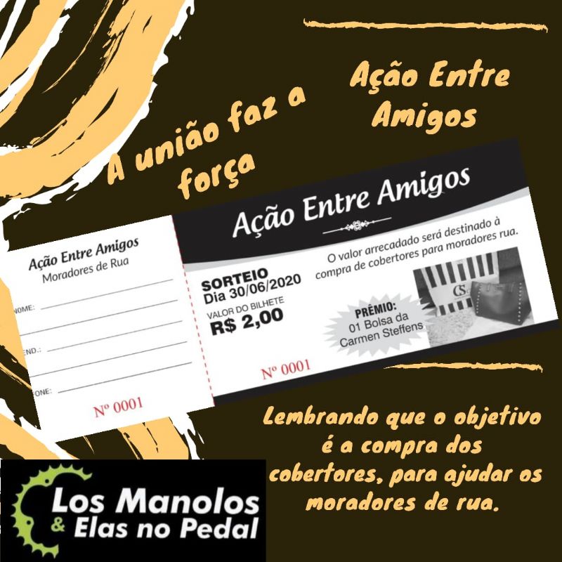 Grupo Los Manolos e Elas no Pedal realiza ação solidária em prol de moradores de rua