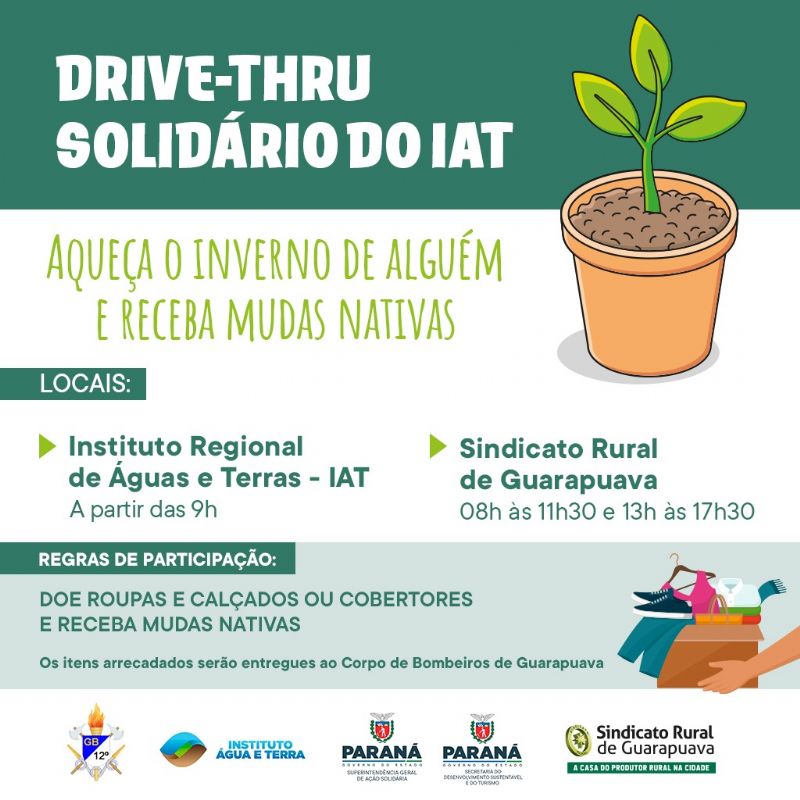 Traga agasalhos e ganhe mudas de árvores