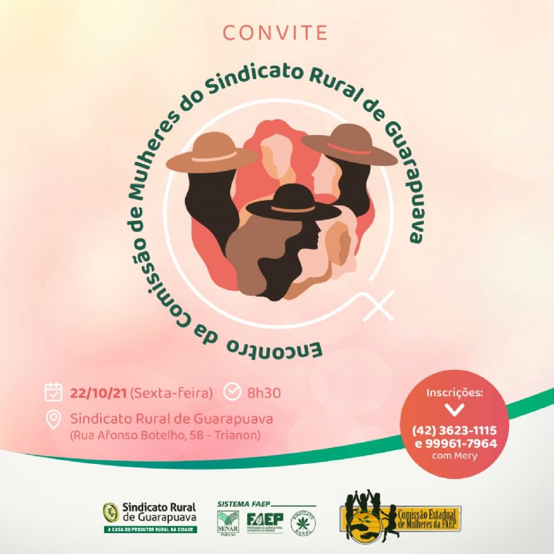 Comissão de Mulheres do Sindicato Rural de Guarapuava promove encontro no dia 22