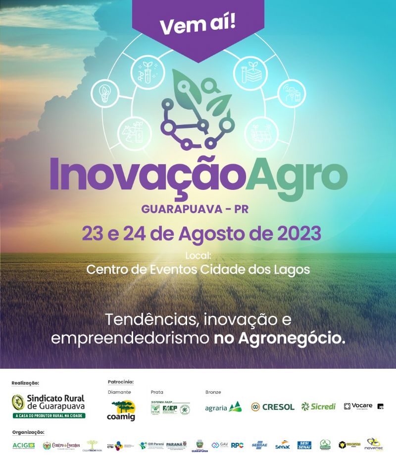 InovaçãoAgro: evento reúne tendências, inovação e empreendedorismo no agronegócio