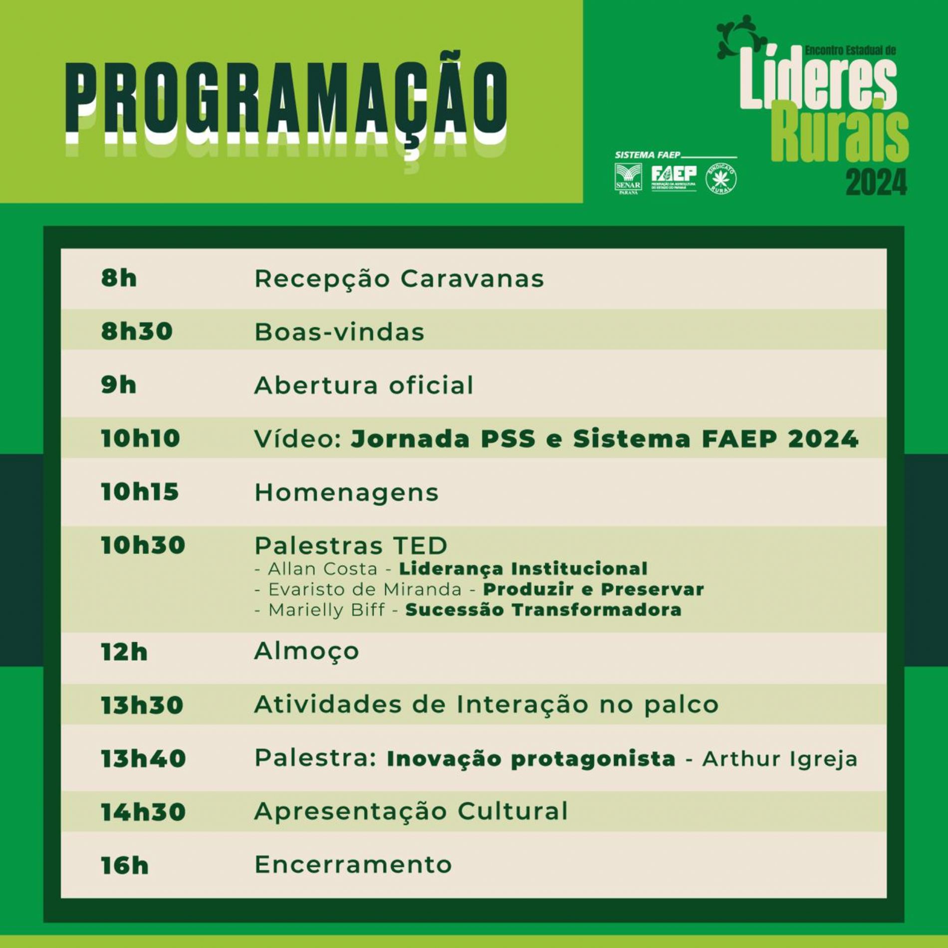 Restam poucas vagas para a caravana de Guarapuava ao Encontro de Líderes da FAEP, que acontece nesta sexta-feira